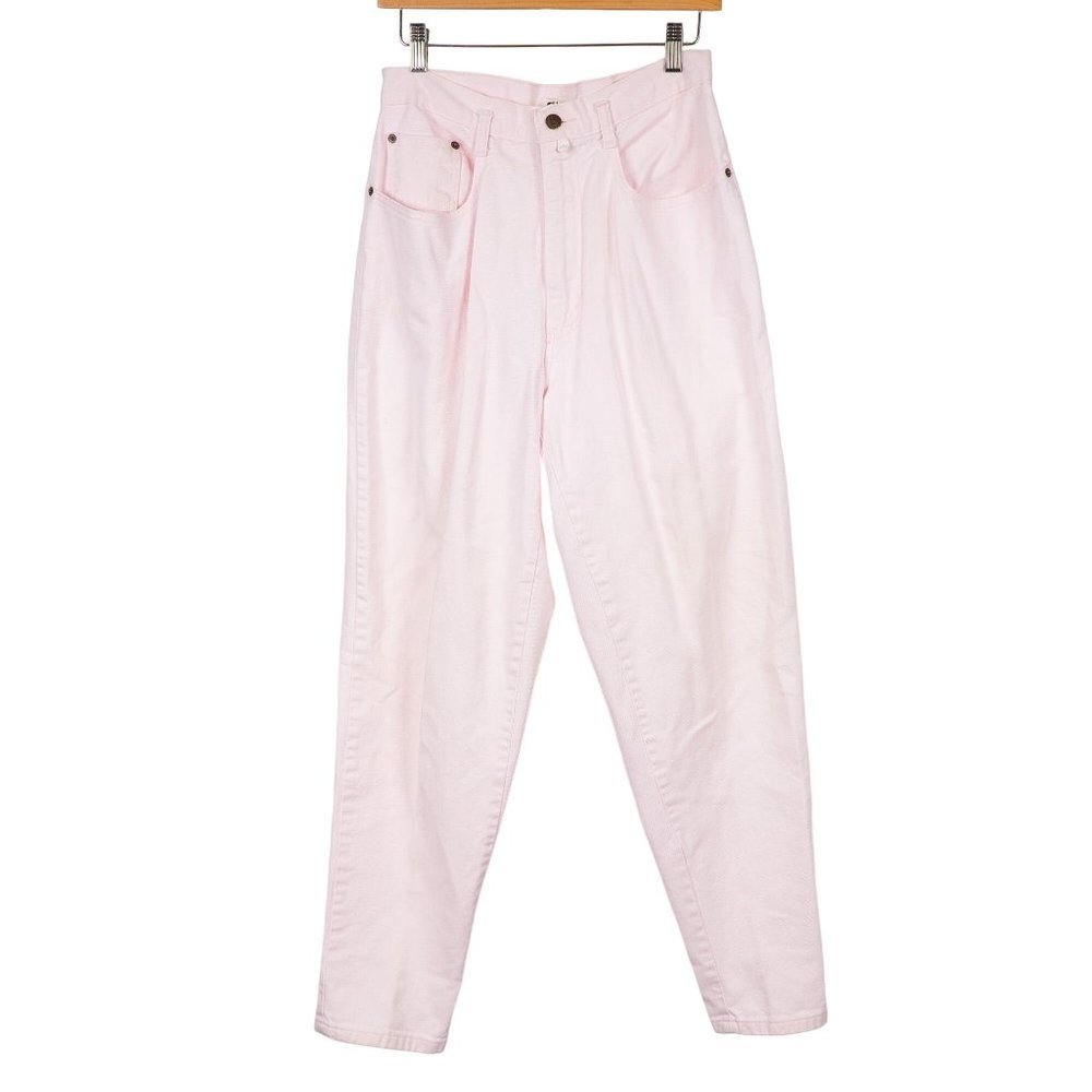 Merona Womens VTG Jeans 12 Pink Mom Straight High Waist Ankle 100% Cotton Pocket